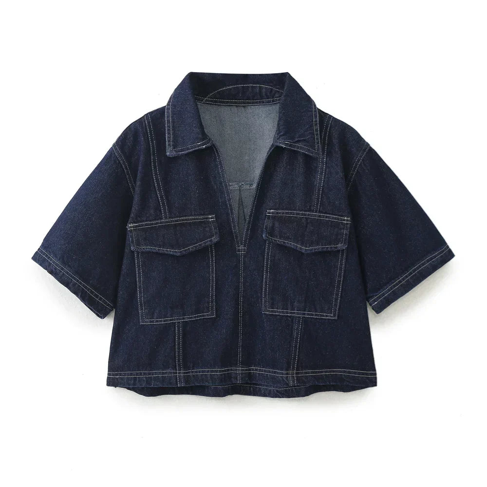 Sofia® | Ensemble en Jean à Col V
