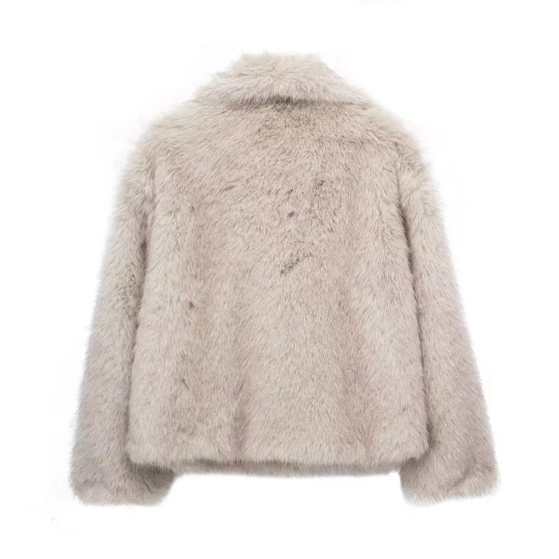 Alena | Manteau en Fausse Fourrure Élégant