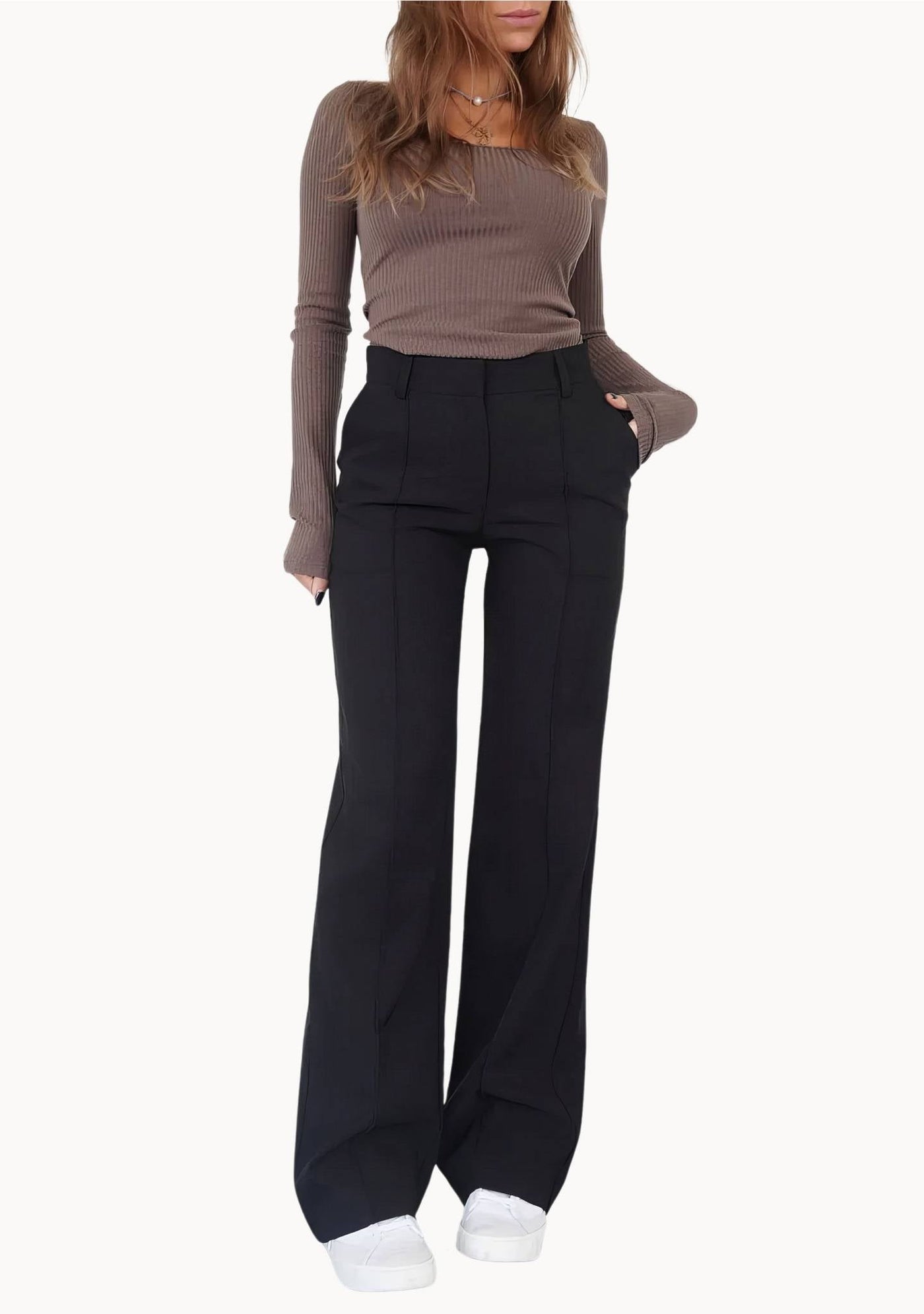 Lena | Pantalon Large Décontracté