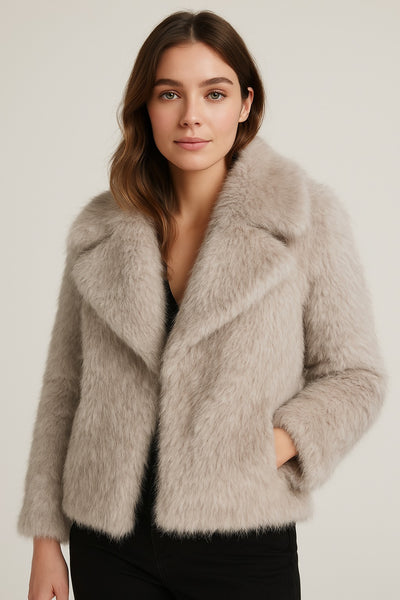 Alena | Manteau en Fausse Fourrure Élégant