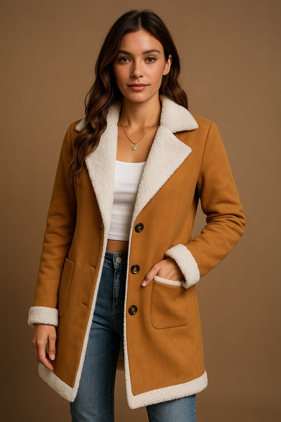Amelia | Coat with Sherpa Lining