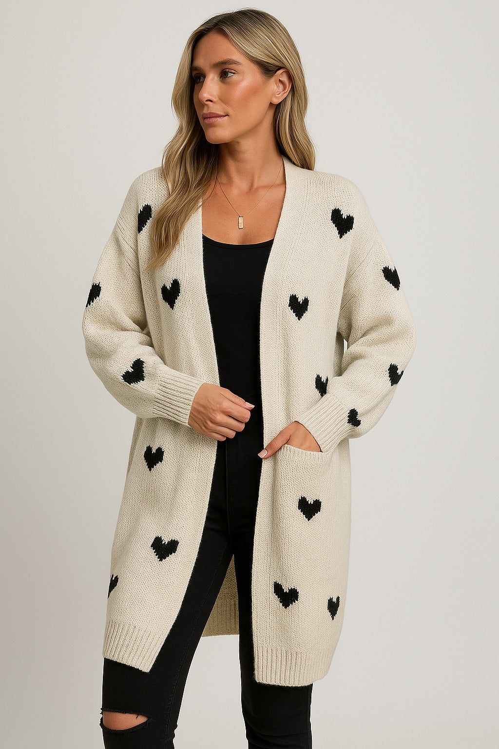 Mireille | Cardigan Motif Cœur