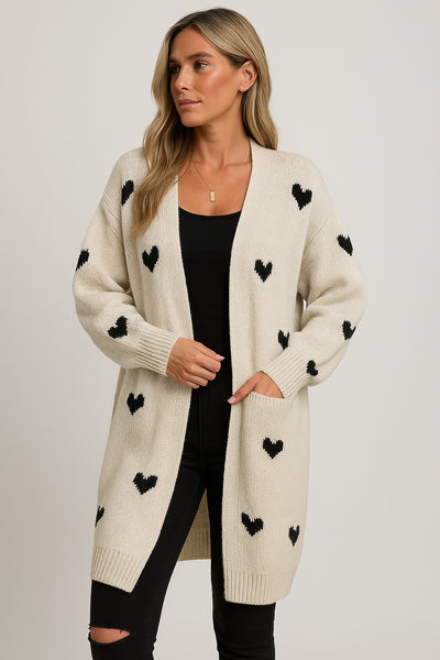Mireille | Cardigan Motif Cœur
