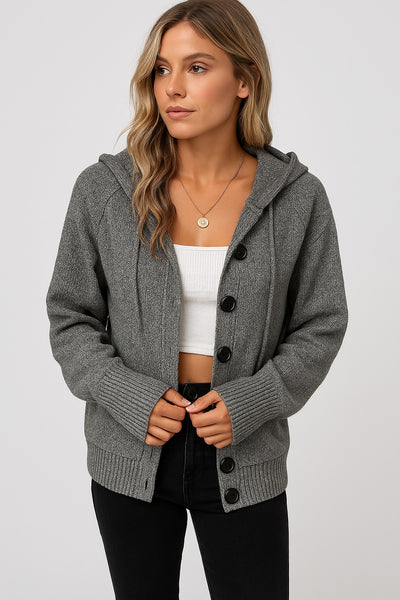 Muriel | Cardigan à Capuche Lacet
