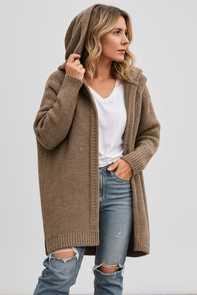 Claudine | Cardigan Long à Capuche