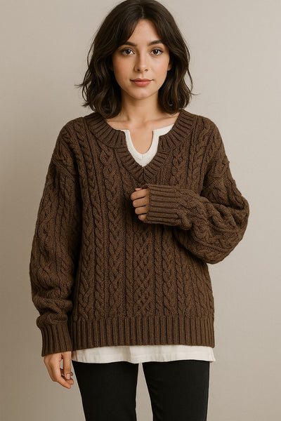Daphné | Pull tricoté main confortable