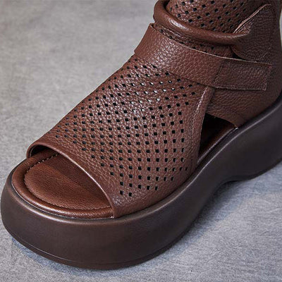 Federica - Sandales orthopédiques en cuir intemporelles