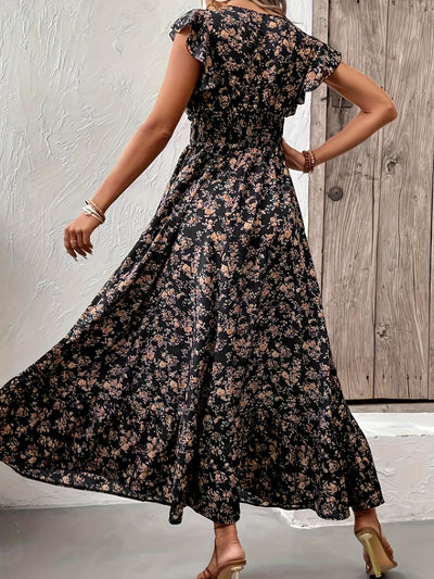 Pierrette | Robe à fleurs à nouer