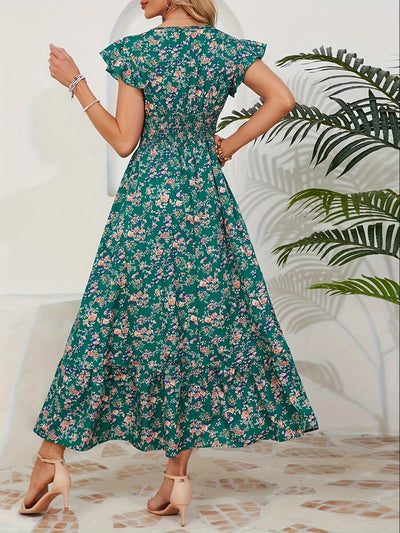 Pierrette | Robe à fleurs à nouer
