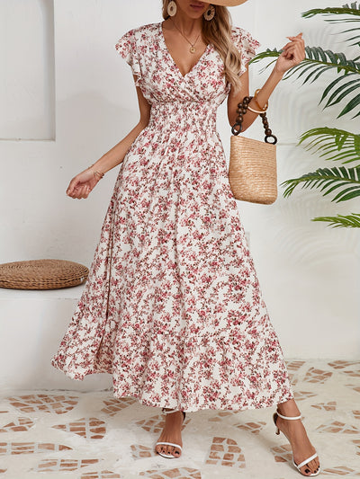 Pierrette | Robe à fleurs à nouer