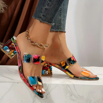 Chiara - Sandales Colorées avec Double Bride