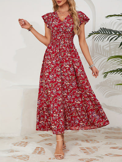 Pierrette | Robe à fleurs à nouer