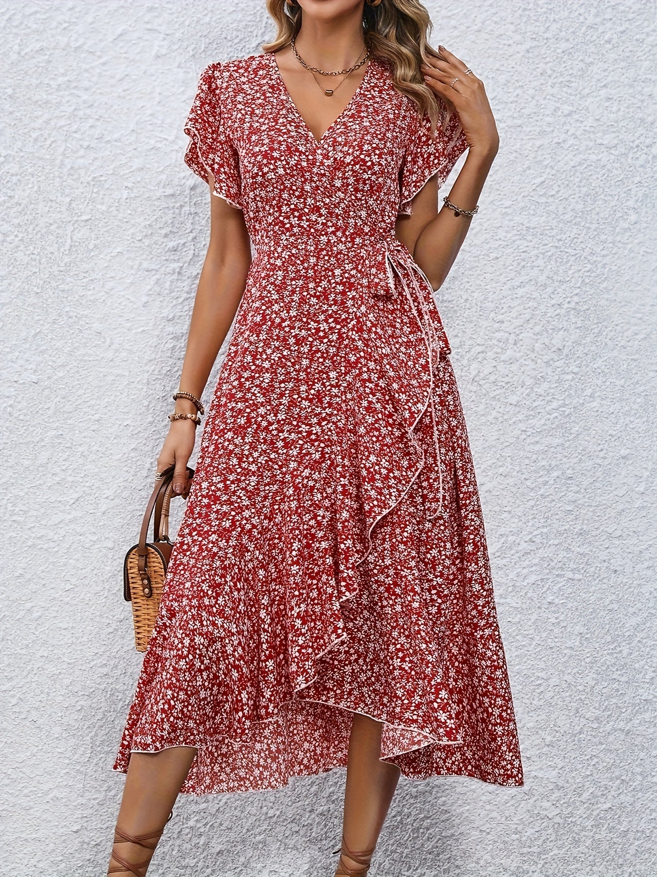 Janine | Robe Florale Petite Élégante