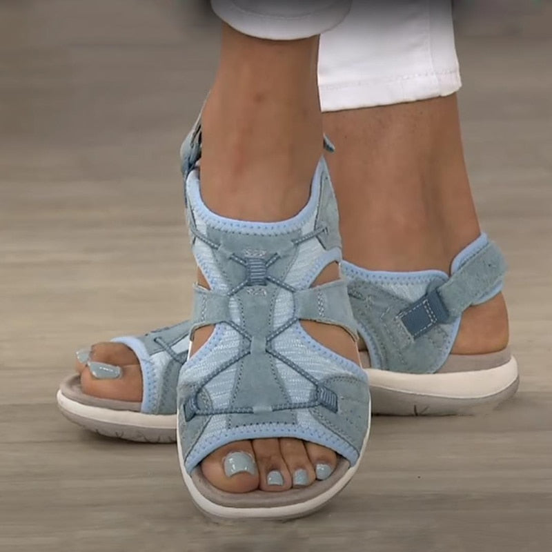 Daphne - Sandales d'été stylées et réglables avec soutien de la voûte plantaire