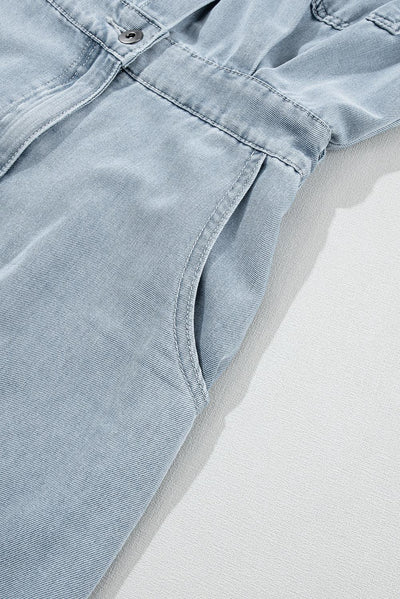 Sofia® | Robe en Jean Élégante avec Manches Courtes en Chauve-Souris