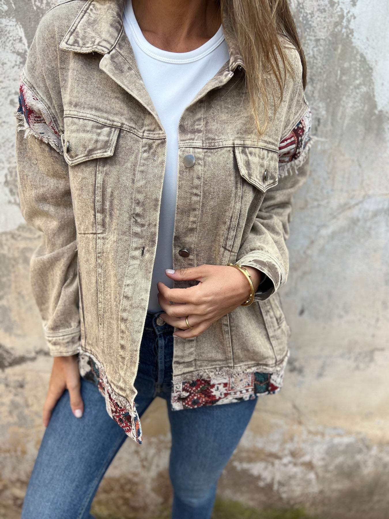 Sofia® | Veste Décontractée en Jean Patchwork