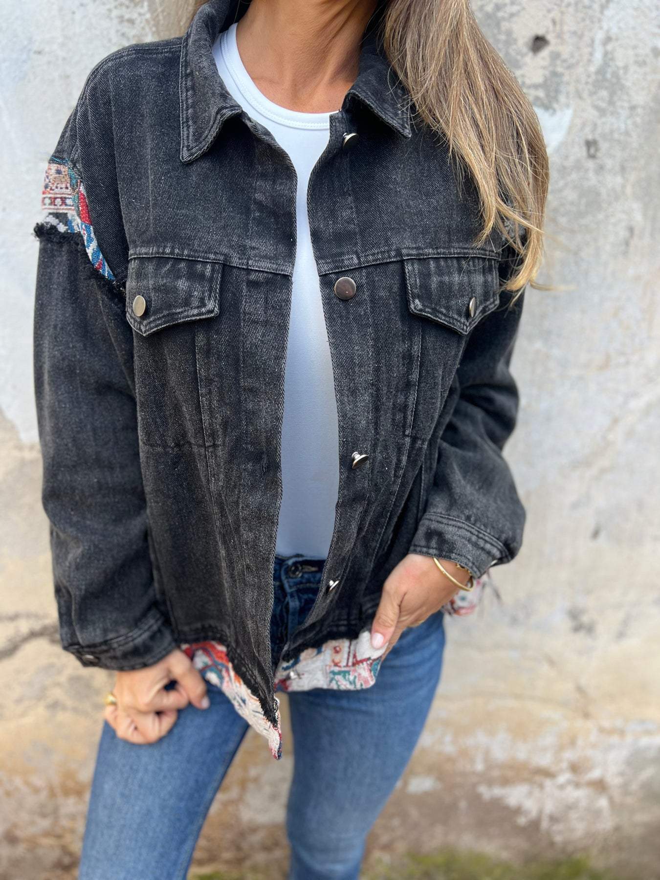 Sofia® | Veste Décontractée en Jean Patchwork