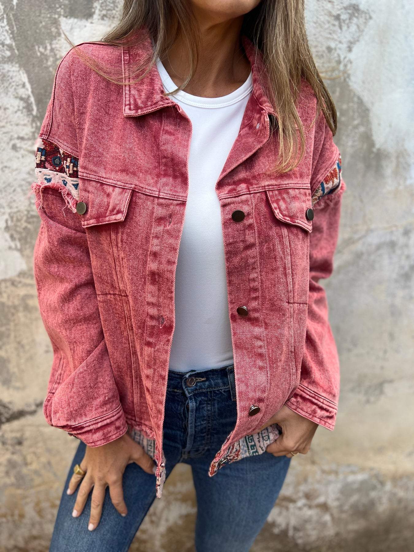 Sofia® | Veste Décontractée en Jean Patchwork