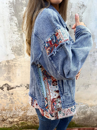 Sofia® | Veste Décontractée en Jean Patchwork