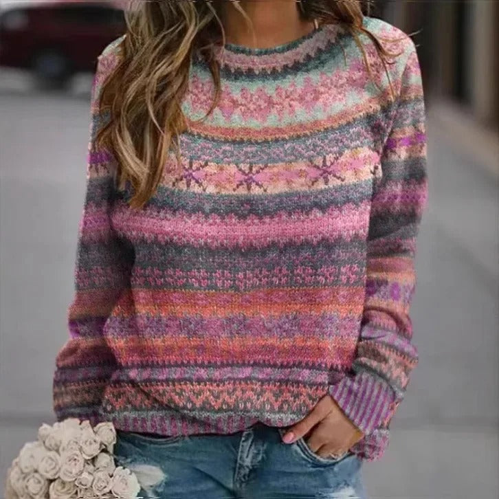 Monique | Pull d'Hiver Rétro