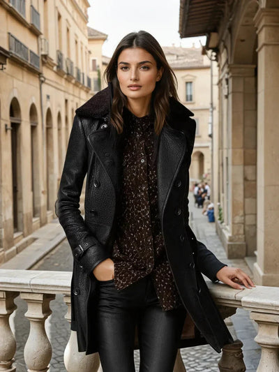 Clara | Manteau Trench en Cuir