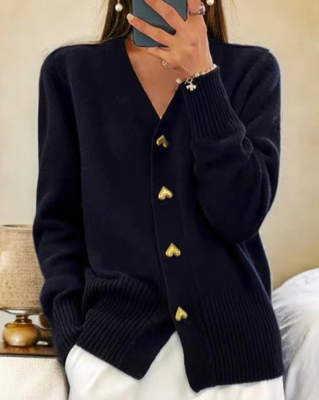 Adèle | Cardigan Boutons Cœur
