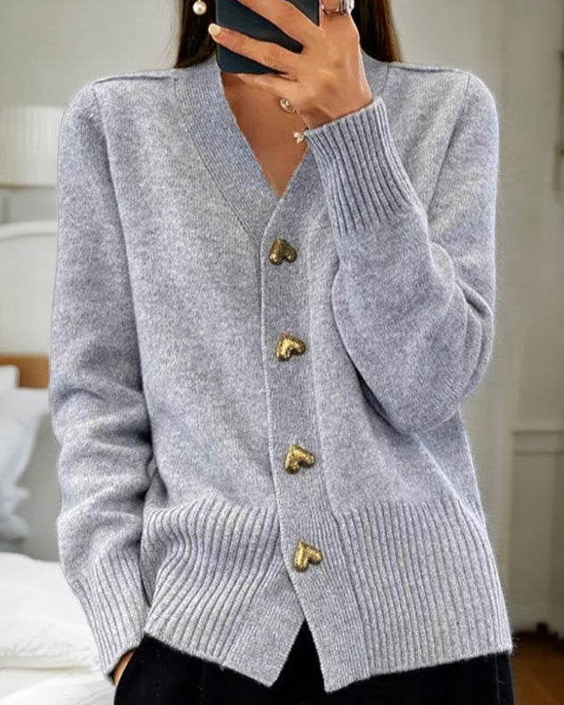 Adèle | Cardigan Boutons Cœur