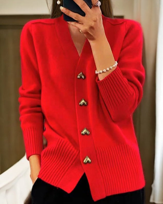 Adèle | Cardigan Boutons Cœur