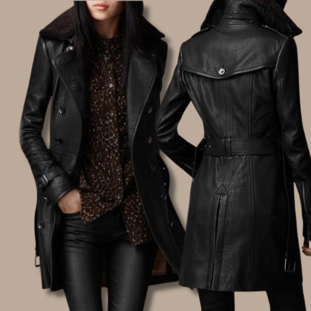 Clara | Manteau Trench en Cuir